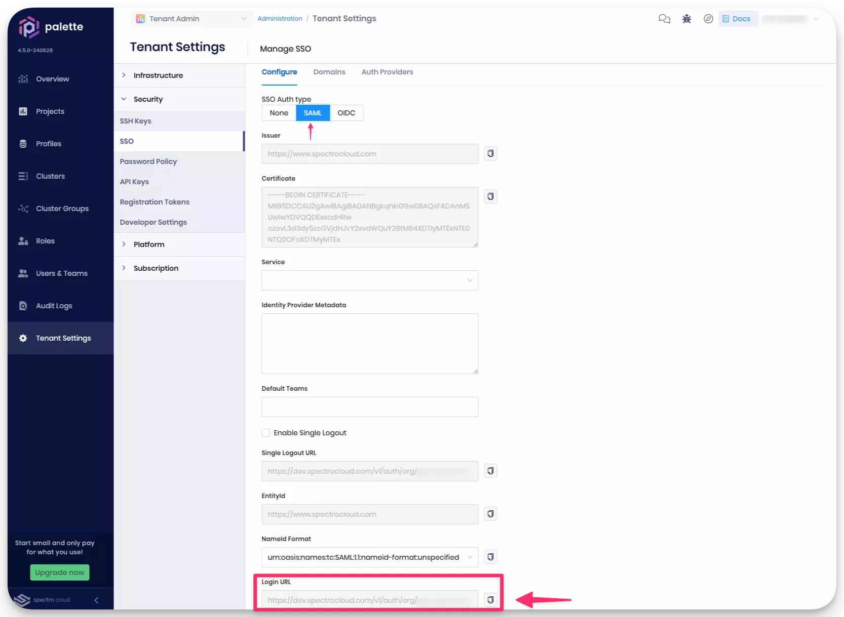 Configure General SSO Settings